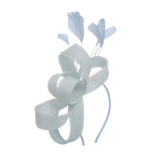 Sinamay Looped Feather Headband Fascinator Wedding Ladies Day Royal Races Ascot