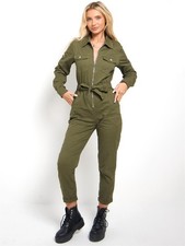 NEW Womens Jumpsuit Ladies Overalls All in One Boiler suit Sizes 8 10 12 14