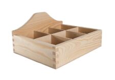 Large Wooden Tea Box with 6