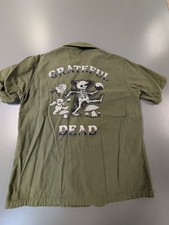 Real McCoy's Grateful Dead US Military Army Sateen OG-107 Shirt *rare* 2022