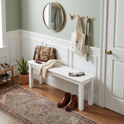 Modern white wooden - white,