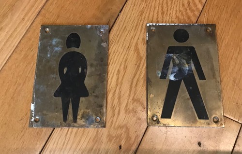 Vintage brass ladies men - ladies, &