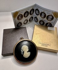 Vintage Lady /Pony tailed girl in Cameo Miniature by Peter Bates Collectible Art