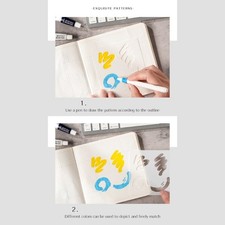 6 Pcs Heart Drawing Templates Stencils Ink Dots Stencils Painting Stencils