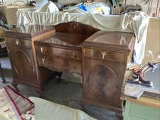 Chippendale Revival Breakfront Mahogany Sideboard Circa 120s
