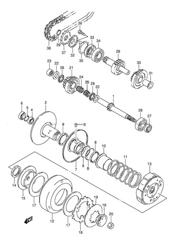 Suzuki genuine atv bearing - genuine,