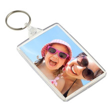 Clear Acrylic Plastic BLANK KEYRINGS 70 mm x 45 mm Insert-photo ( uk seller)