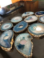 Large Teal Agate Slice