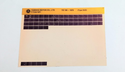 Yamaha yb100 1979 type 2u0 - yb100,