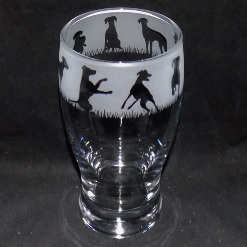 Hand etched doberman - hand,