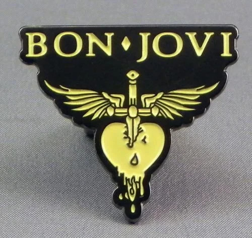 Bon jovi enamel pin - jovi,
