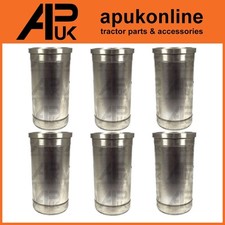 6x Piston Cylinder Finished Liner 100mm for Fordson Super Power Major Tractor
