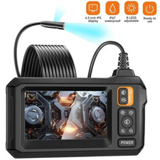 Industrial Endoscope Camera 8mm HD1080P 4.3Inch IPS Screen Car Pipe Inspection