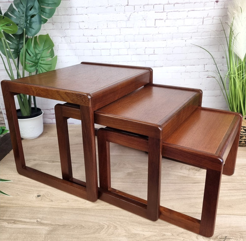 Mid century modern teak nest - mid,