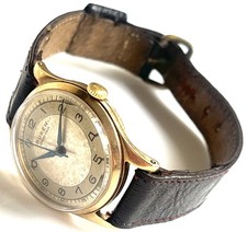 Buren Grand Prix Watch 9Ct Gold Cased Antique Wristwatch Vintage Swiss Made