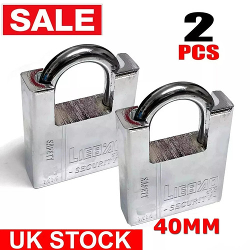 Heavy duty padlock armoured - 2x,