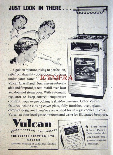 Vintage vulcan gas cooker - vintage,