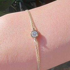 Solid 14K Yellow Gold 0.75 Ct