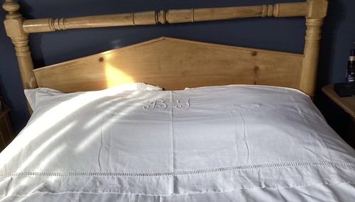 White vintage french linen - vintage,