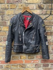 SUZUKI MOTORCYCLE STUDDED WADDINGTON MONZA STYLE JACKET VERY SMALL SIZE 32