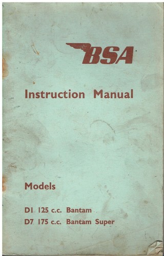 Bsa bantam d7 - bsa, &