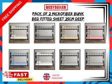 Pack of 2 Microfiber Bunk Bed