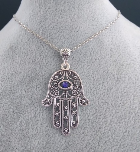 Tibetan silver hamsa hand - tibetan,