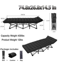 Folding Bed Guest Bed Portable Single Camping Cots With Mattress