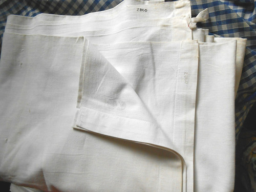 Linen sheet white - sheet, flat