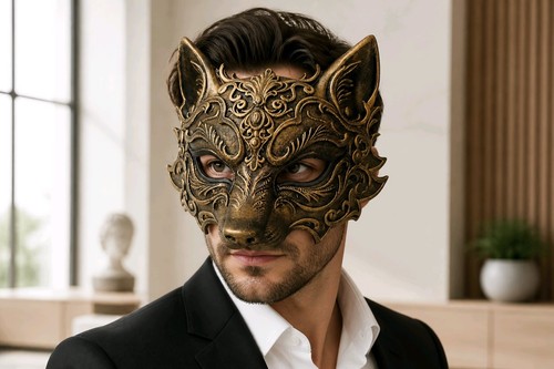 Baroque wolf mask - -, regal