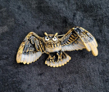 Flying Owl Brooch Vintage Inspired Enamel Bird Jewellery Gift Broach V2