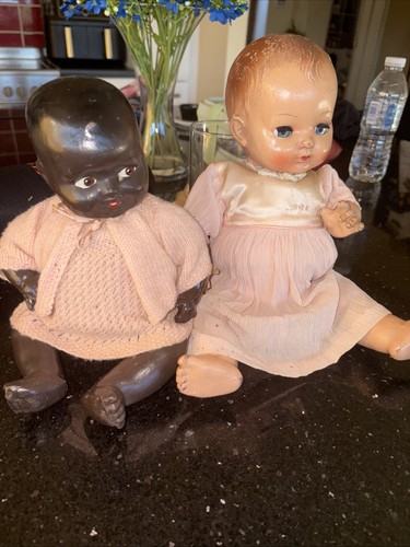 Rare pair vintage dolls - rare, of
