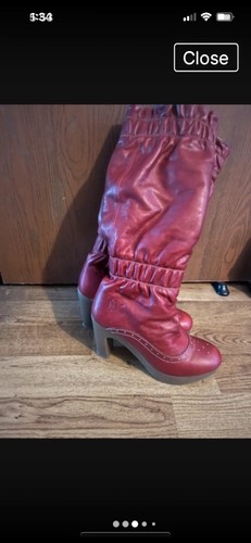 Fly london red boots - red,