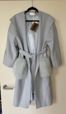 Loro Piana Women's Lightweight Coat With Fur Pockets, Size IT46 (UK14), New