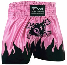 EVO Women Muay Thai Shorts Girls MMA Kick Boxing Martial Arts Ladies Fight Gear
