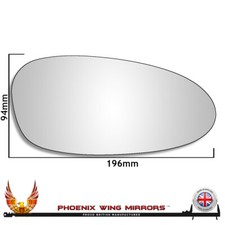Right Hand Drivers Side Porsche 911 997 2004-2008 Convex Wing Door Mirror Glass