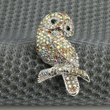 White Forest Owl Brooch