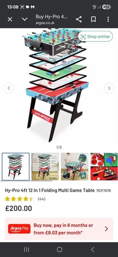 Multi games table - 1,