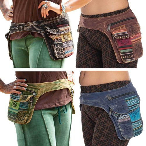 Stonewash hippie pocket belt - stonewash,