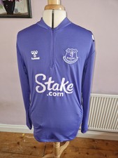 MEN HUMMEL FC EVERTON 2022/2023 TRAINING TOP SOCCER FOOTBALL SHIRT JERSEY SIZE M
