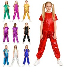 Kids Girls Shiny Tracksuit