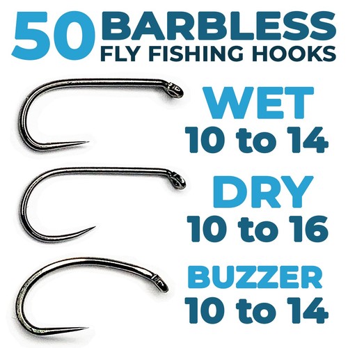 Barbless fly fishing hooks - fishing,