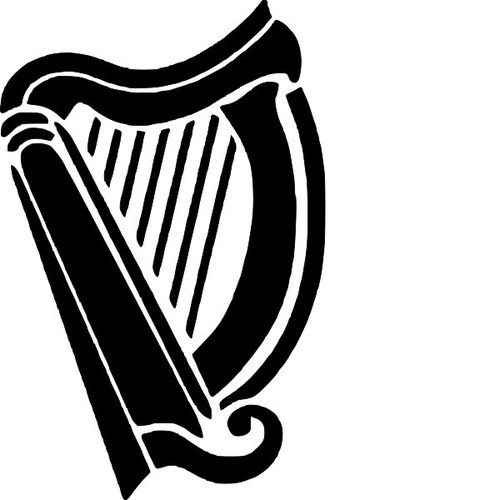 Irish harp stencil - stencil, re-usable