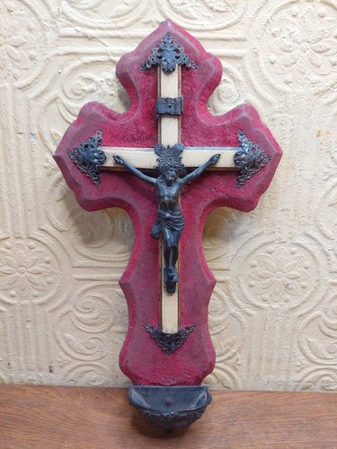 Antique french crucifix cross - french,