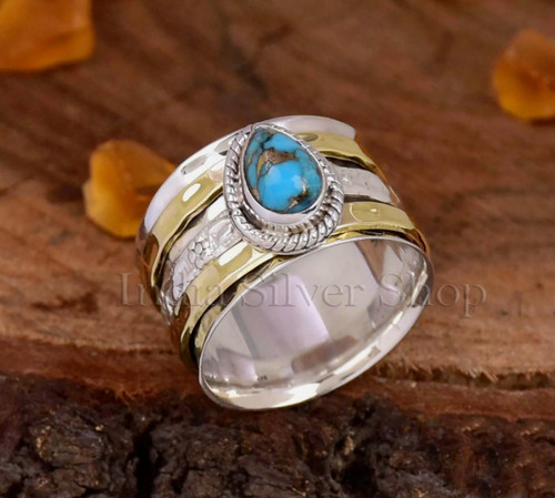 Blue copper turquoise sterling - copper,