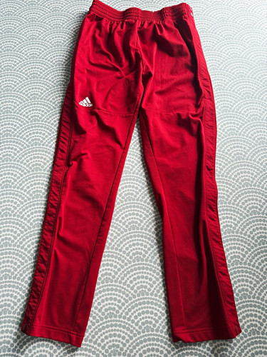 Adidas men red track pants - track,