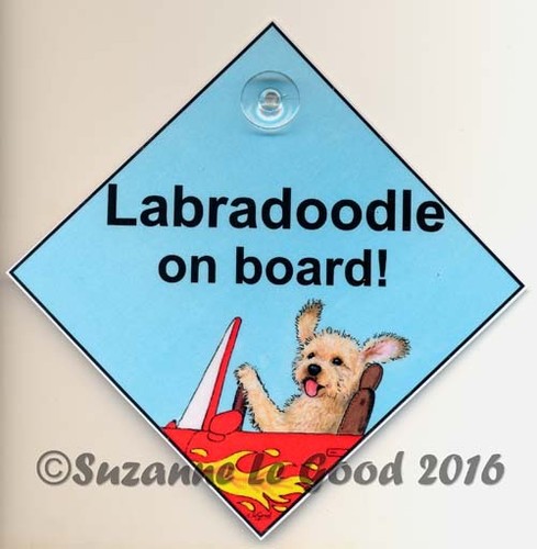 Labradoodle dog art - , sign