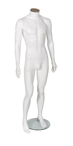 Male matt white headless man - matt,