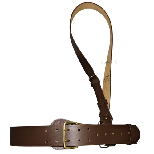 Sam browne belt - belt, brown