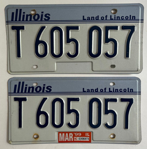 1999 illinois license plate - 1999,